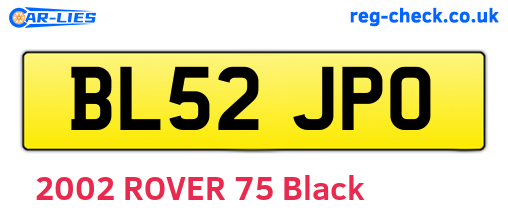 BL52JPO are the vehicle registration plates.