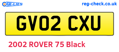 GV02CXU are the vehicle registration plates.