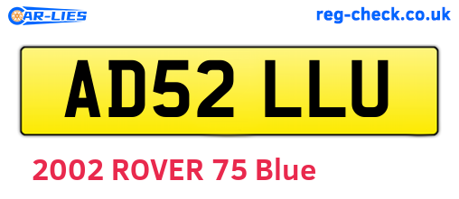 AD52LLU are the vehicle registration plates.