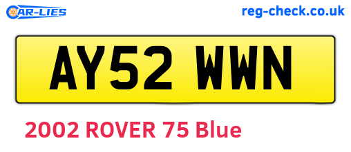 AY52WWN are the vehicle registration plates.