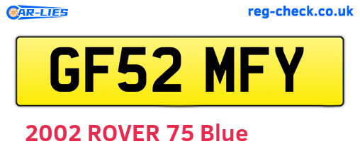 GF52MFY are the vehicle registration plates.
