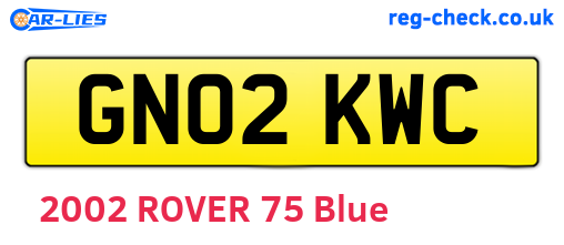 GN02KWC are the vehicle registration plates.