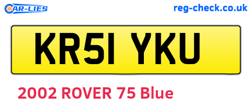 KR51YKU are the vehicle registration plates.