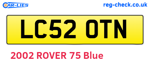LC52OTN are the vehicle registration plates.