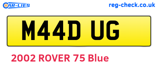 M44DUG are the vehicle registration plates.