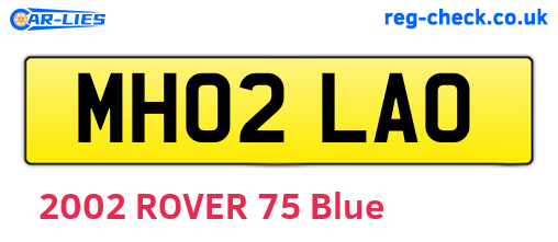 MH02LAO are the vehicle registration plates.