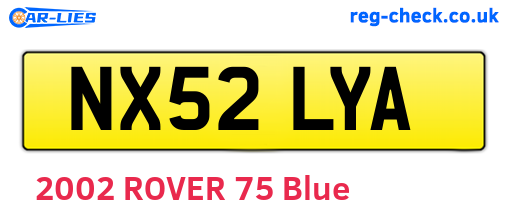 NX52LYA are the vehicle registration plates.