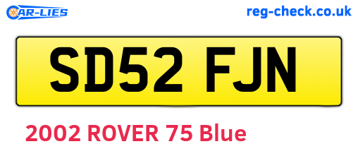 SD52FJN are the vehicle registration plates.