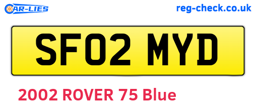 SF02MYD are the vehicle registration plates.