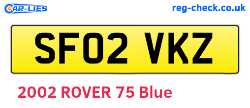 SF02VKZ are the vehicle registration plates.