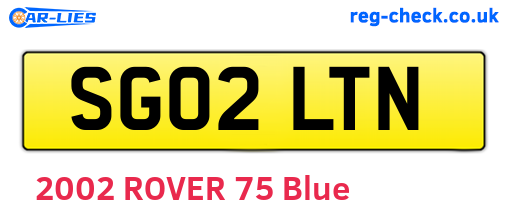 SG02LTN are the vehicle registration plates.