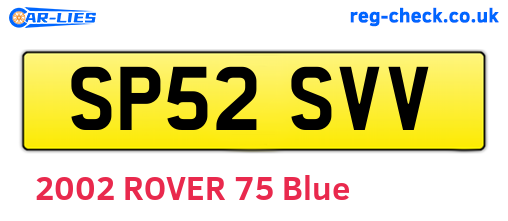 SP52SVV are the vehicle registration plates.