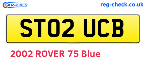 ST02UCB are the vehicle registration plates.