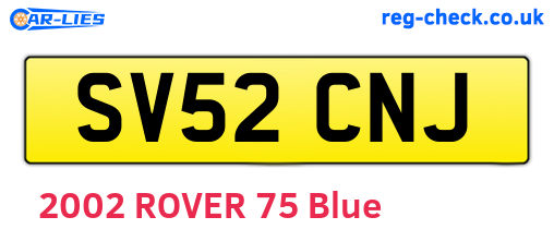 SV52CNJ are the vehicle registration plates.