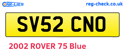 SV52CNO are the vehicle registration plates.