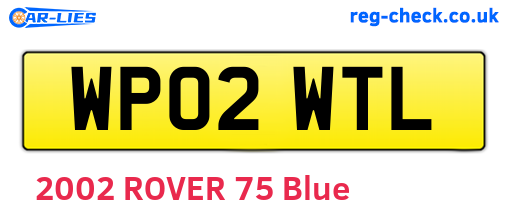 WP02WTL are the vehicle registration plates.