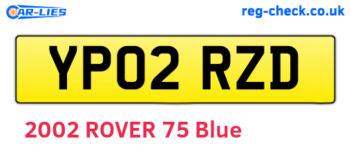 YP02RZD are the vehicle registration plates.