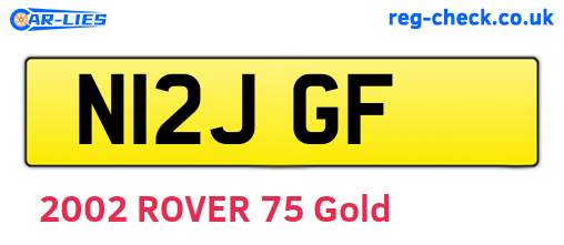 N12JGF are the vehicle registration plates.