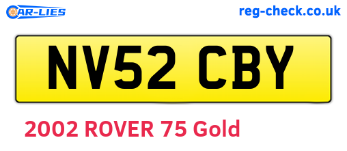 NV52CBY are the vehicle registration plates.