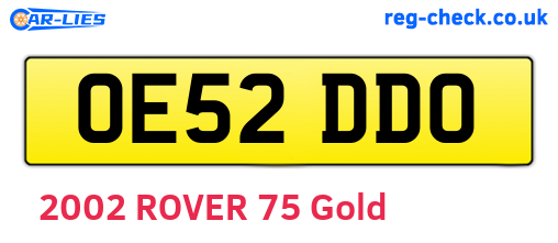 OE52DDO are the vehicle registration plates.
