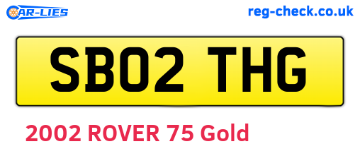 SB02THG are the vehicle registration plates.