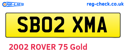 SB02XMA are the vehicle registration plates.