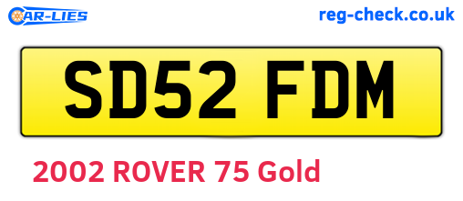 SD52FDM are the vehicle registration plates.