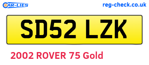 SD52LZK are the vehicle registration plates.