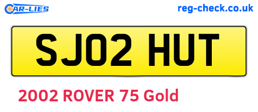 SJ02HUT are the vehicle registration plates.