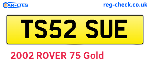 TS52SUE are the vehicle registration plates.