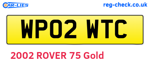 WP02WTC are the vehicle registration plates.