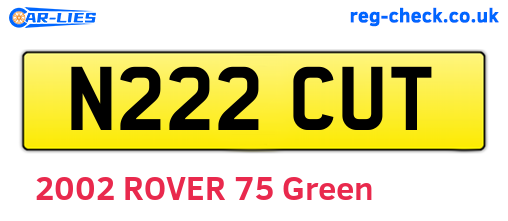 N222CUT are the vehicle registration plates.