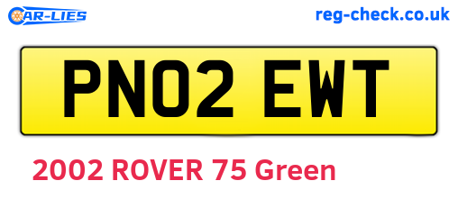 PN02EWT are the vehicle registration plates.