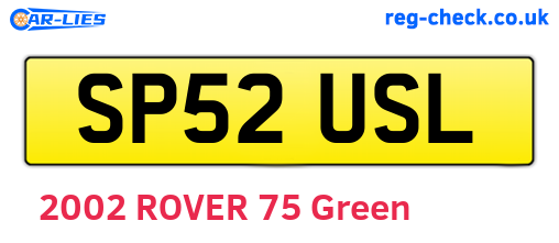 SP52USL are the vehicle registration plates.