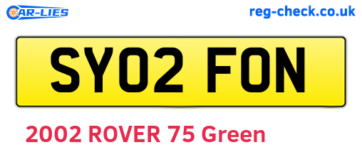 SY02FON are the vehicle registration plates.