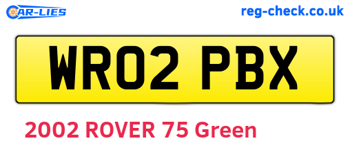 WR02PBX are the vehicle registration plates.