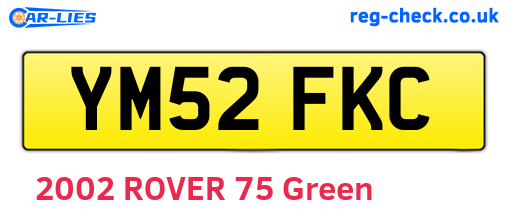 YM52FKC are the vehicle registration plates.