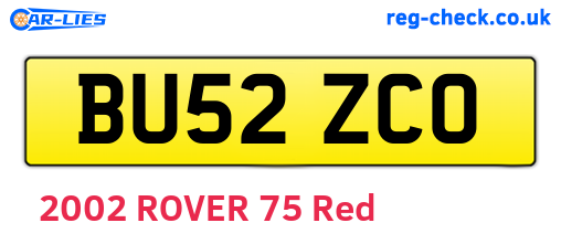 BU52ZCO are the vehicle registration plates.