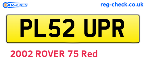 PL52UPR are the vehicle registration plates.