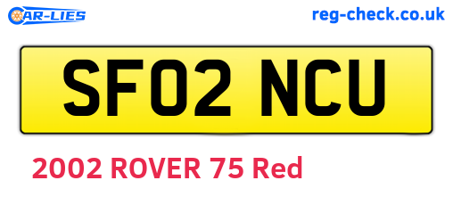 SF02NCU are the vehicle registration plates.
