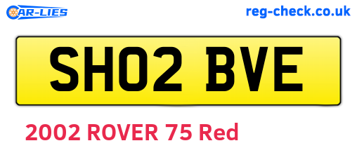 SH02BVE are the vehicle registration plates.