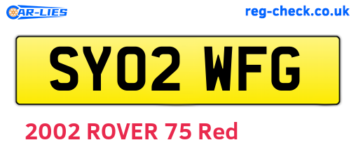 SY02WFG are the vehicle registration plates.