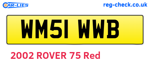 WM51WWB are the vehicle registration plates.