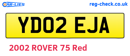 YD02EJA are the vehicle registration plates.