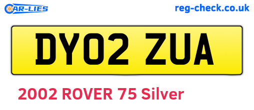 DY02ZUA are the vehicle registration plates.