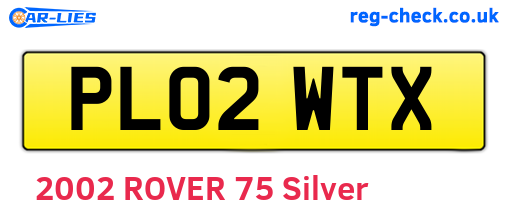 PL02WTX are the vehicle registration plates.