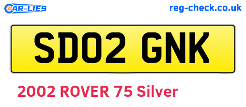 SD02GNK are the vehicle registration plates.