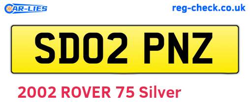 SD02PNZ are the vehicle registration plates.