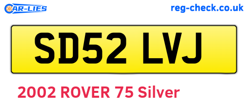 SD52LVJ are the vehicle registration plates.