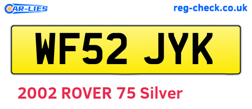 WF52JYK are the vehicle registration plates.